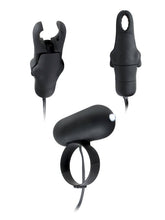 Fetish Fantasy Vibrating Cock Ring With Nipple Clamps