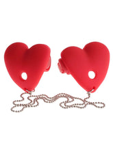 FFS Vibrating Heart Pasties Red