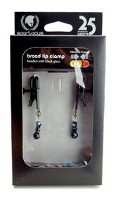 Spartacus Adjustable Broad Tip Nipple Clamps with Glass Beads