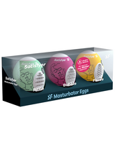 Satisfyer 3-Piece Egg Masturbator Set - Riffle, Bubble and Fierce