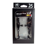 Open Press Tit Clamps With Black link chain