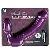 Simply Strapless Vibrating Silicone Strap-On Medium