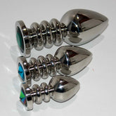 Ribbler Metal Jeweled Anal Plug Large