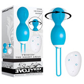 Evolved Twistin The Night Away Vibrating Kegel Exerciser with Wireless Remote Blue