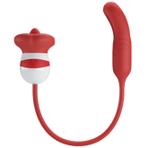 Pretty Love Alyss Hot Lips Clitoral Vibrator Red/White