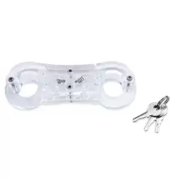 Acrylic Glass BDSM Finger Cuff Ratchet Clasp