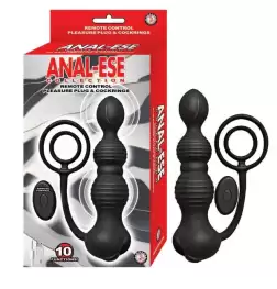 ANAL-ESE Remote Control Pleasure Plug and C-Rings