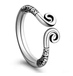 Ancient Stainless Steel Mens Glans Ring