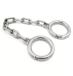 BDStyle Heavy Duty BDSM Play Metal Wrist Cuffs Only with Chain