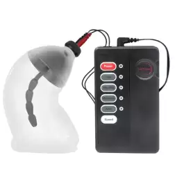 Cock Cage With Electric Shock Penis Plug