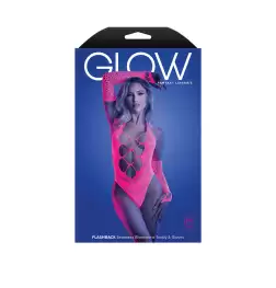 Glow Flashback Seamless Rhinestone Teddy With Gloves