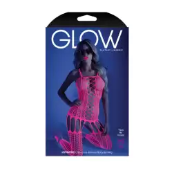 Glow Hypnotic Criss-Cross Paneled Bodystocking