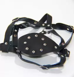 Leather Face Harness with Stuffer Gag