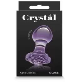 NS Novelties Crystal Rose Glass Anal Plug