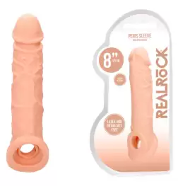 REALROCK 8'' Realistic Penis Extender with Ring