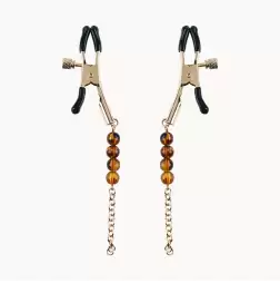 Sportsheets Amber Beaded Nipple Clamps