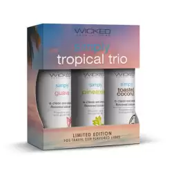 Wicked Simply Tropical Trio Flavoured Water Based Lubricants